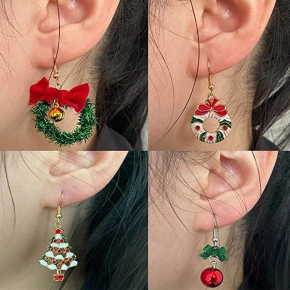 5/$25 Stocking Stuffer Sale Christmas Wreath Earrings Christmas Earrings HOLIDAY - Picture 13 of 16